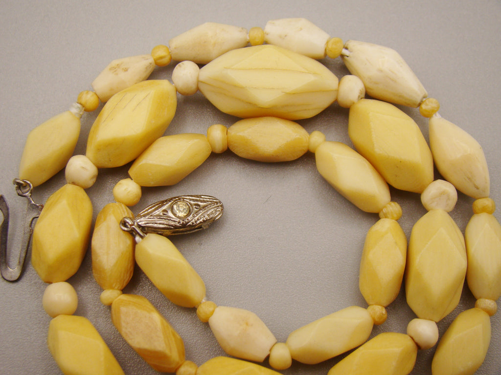 Antique Natural Elephant Ivory Necklace - Kingdom of Antique Arts