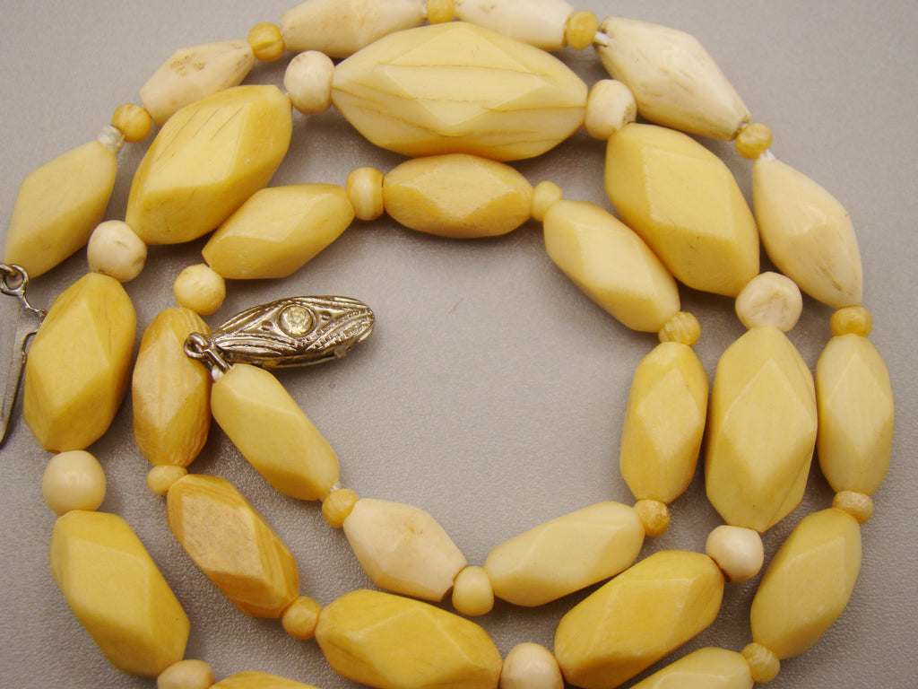 Antique Natural Elephant Ivory Necklace - Kingdom of Antique Arts