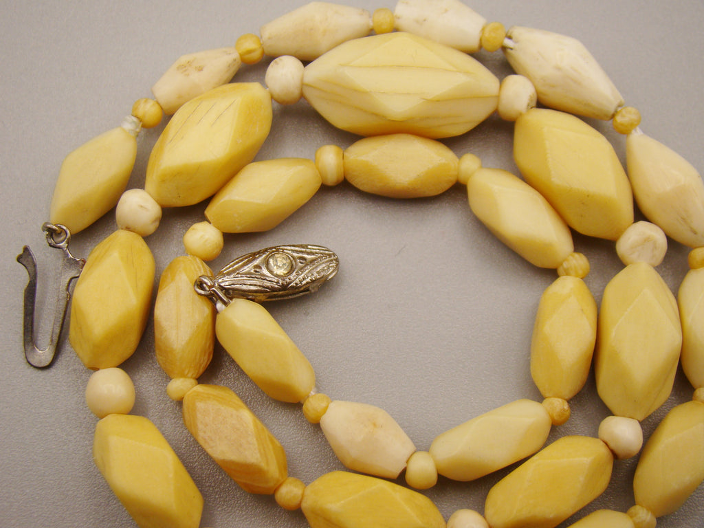 Antique Natural Elephant Ivory Necklace - Kingdom of Antique Arts