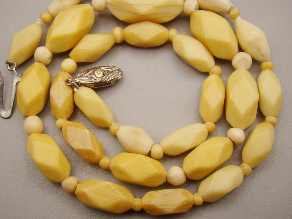Antique Natural Elephant Ivory Necklace - Kingdom of Antique Arts