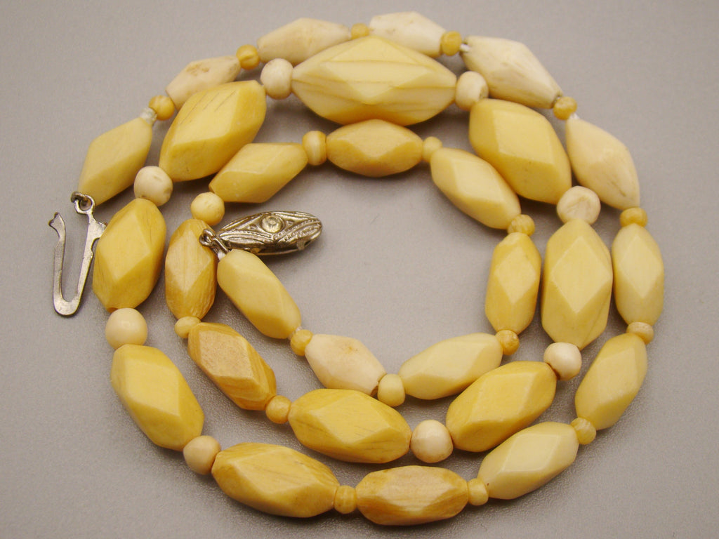 Antique Natural Elephant Ivory Necklace - Kingdom of Antique Arts