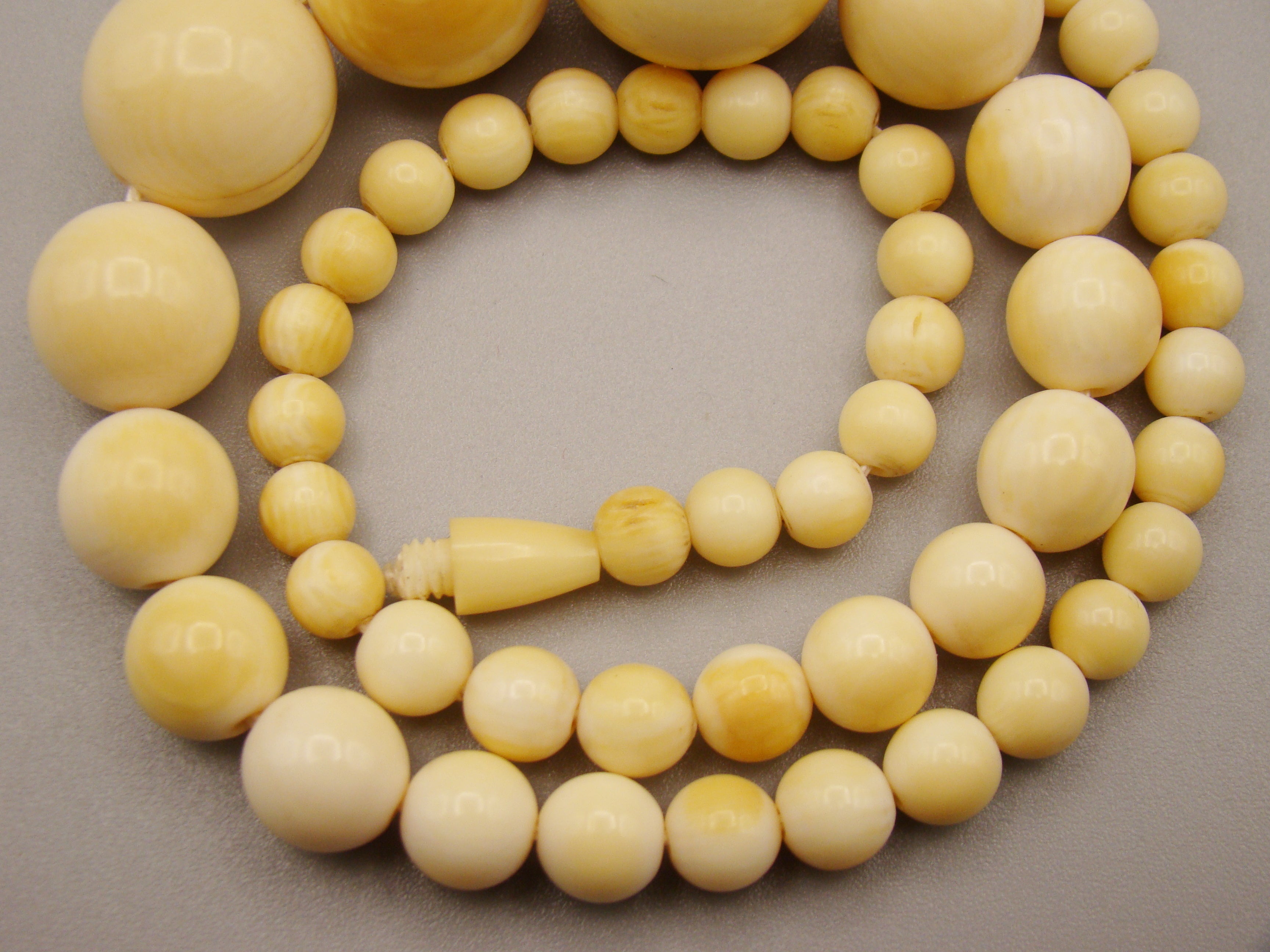 Antique Natural Elephant Ivory Necklace - Kingdom of Antique Arts