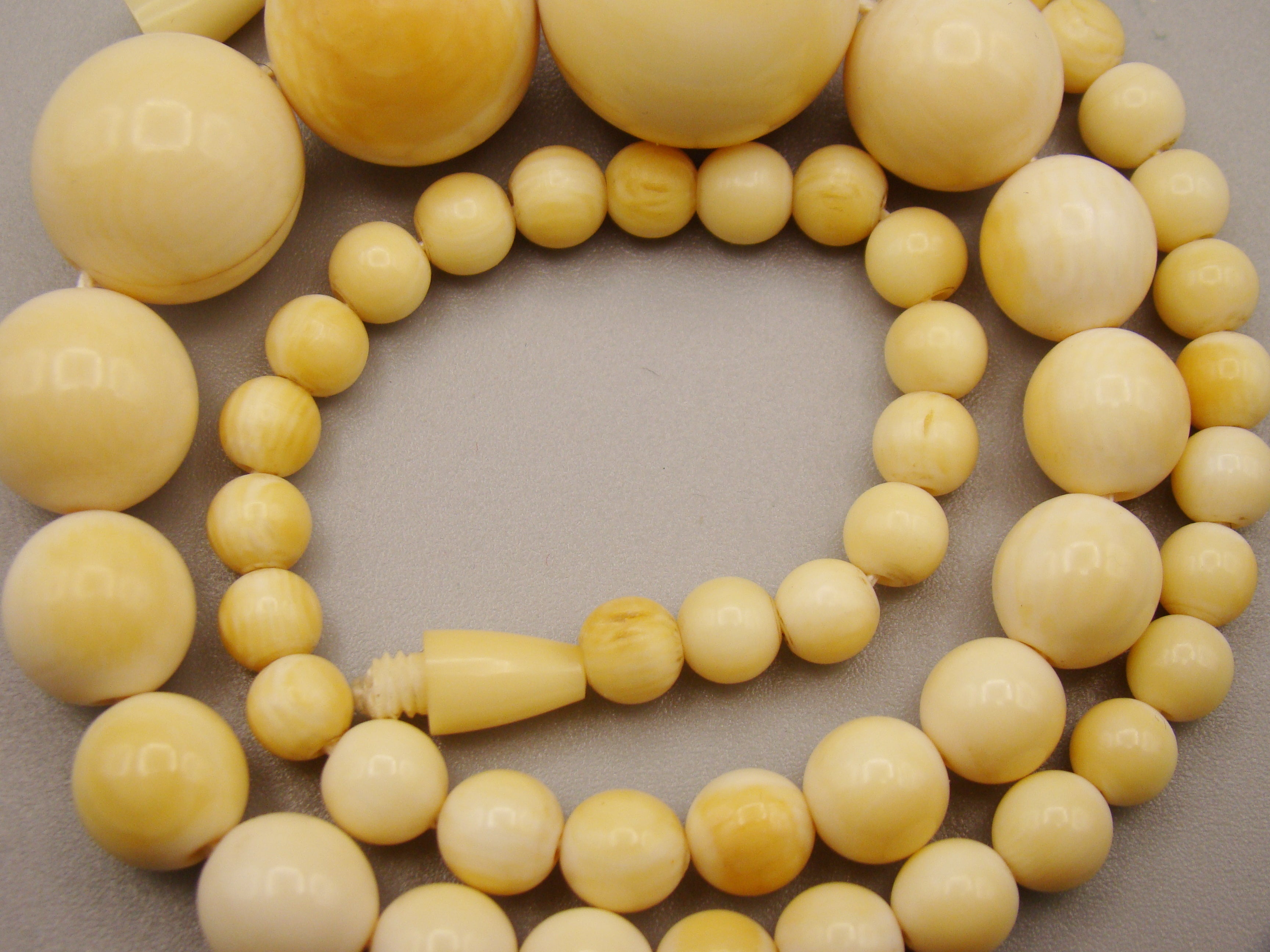 Antique Natural Elephant Ivory Necklace - Kingdom of Antique Arts