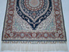Antique Hereke silk wall carpet displayed on wall glory eye motif CA014
