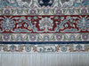 Antique signed Hereke silk wall carpet fine weave texture detail CA014