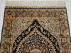 Antique Hereke silk wall carpet glory eye motif multicolor close-up detail CA014