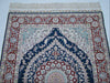 Antique Hereke silk wall carpet border detail multicolor CA014