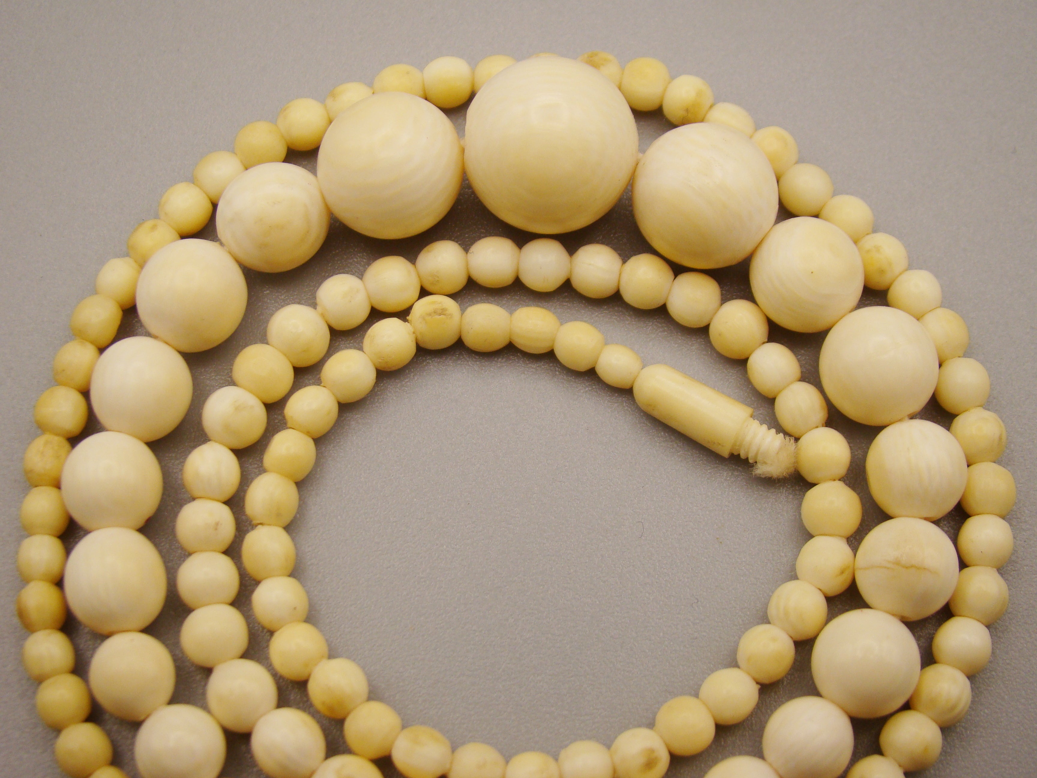 Antique Natural Elephant Ivory Necklace - Kingdom of Antique Arts