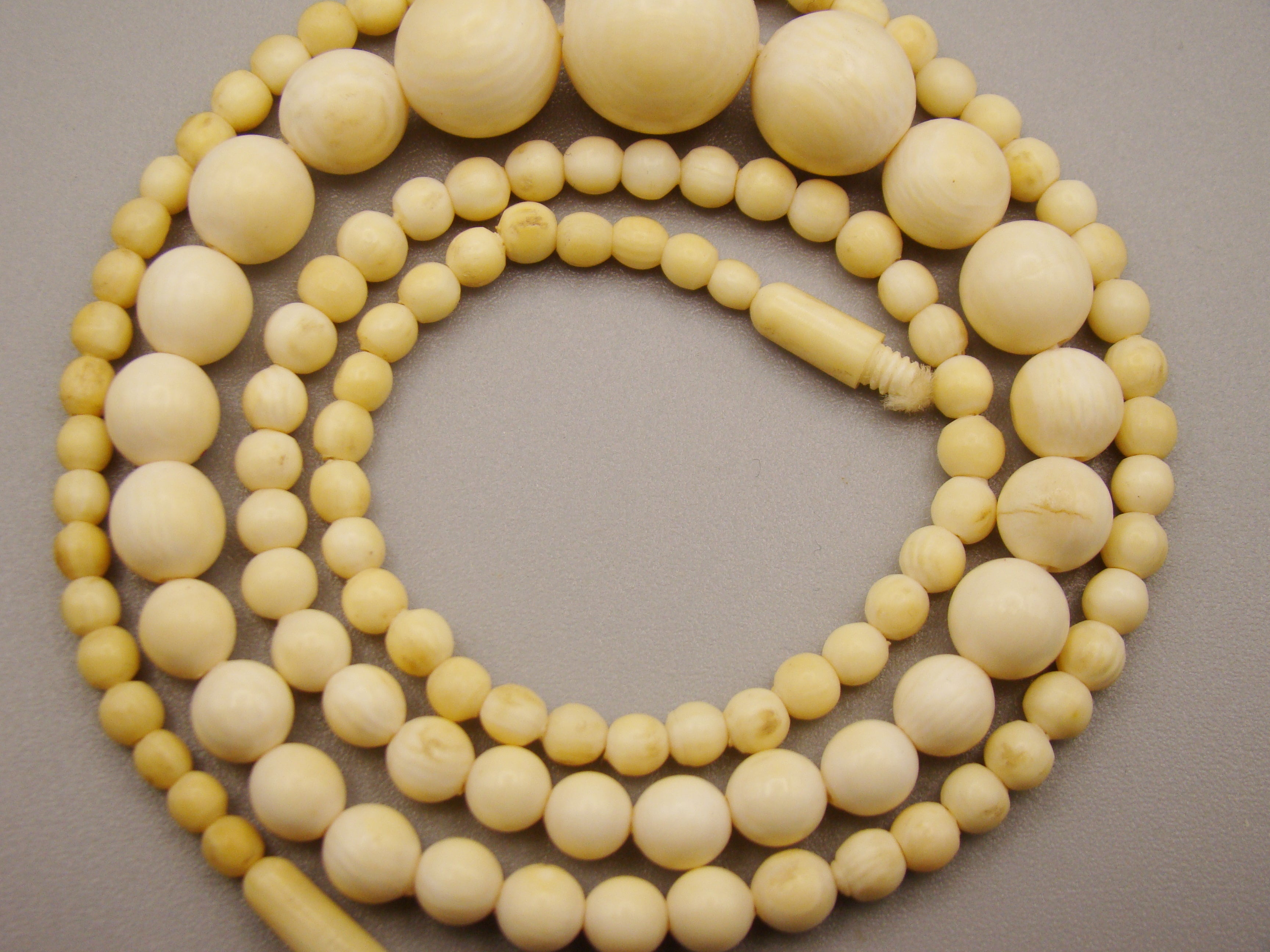 Antique Natural Elephant Ivory Necklace - Kingdom of Antique Arts