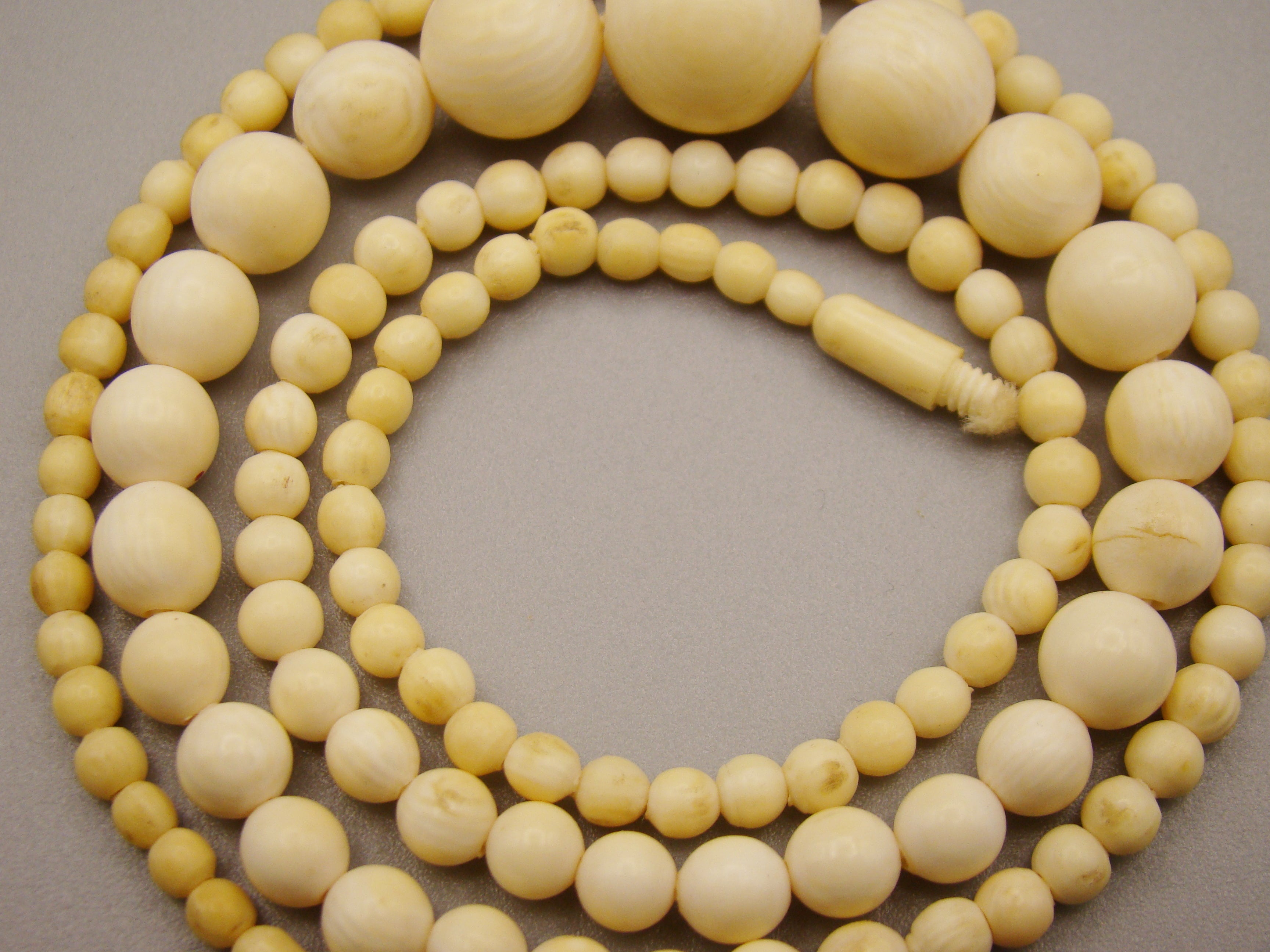 Antique Natural Elephant Ivory Necklace - Kingdom of Antique Arts