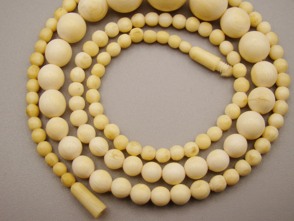 Antique Natural Elephant Ivory Necklace - Kingdom of Antique Arts