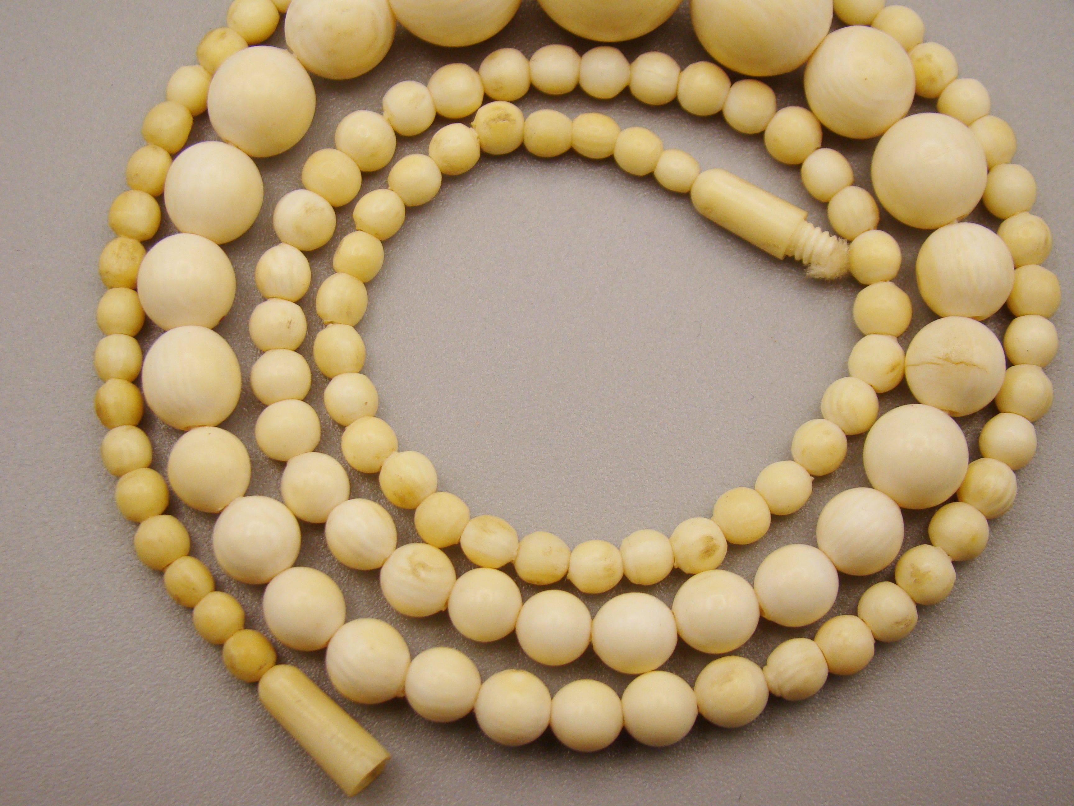 Antique Natural Elephant Ivory Necklace - Kingdom of Antique Arts