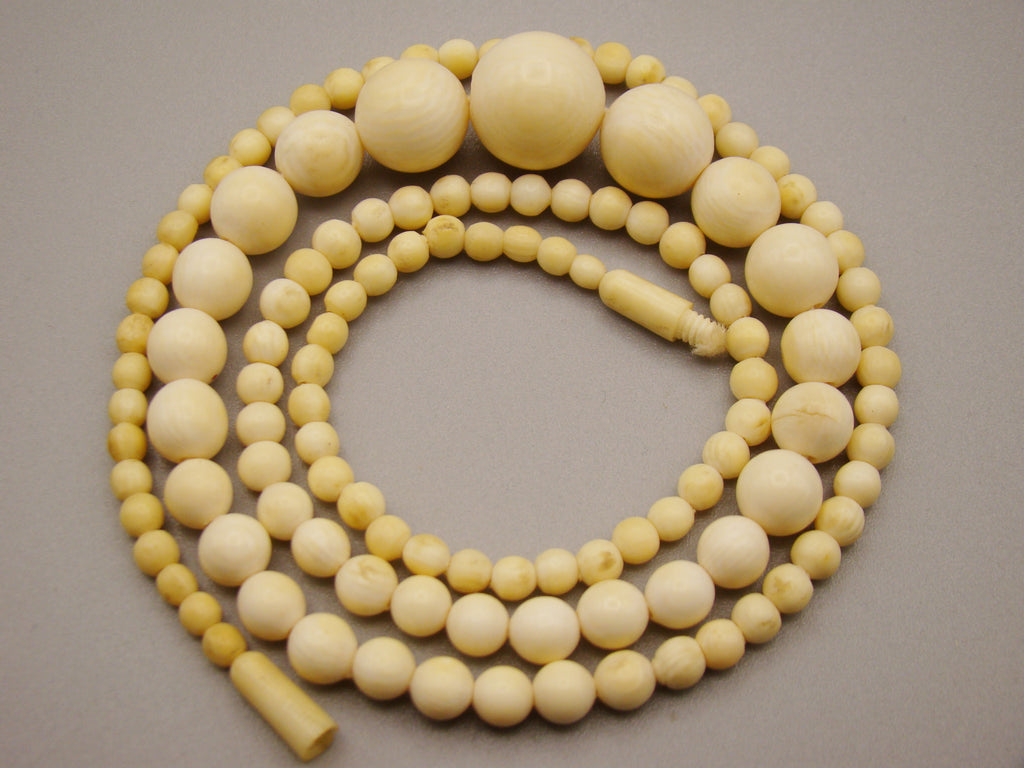 Antique Natural Elephant Ivory Necklace - Kingdom of Antique Arts