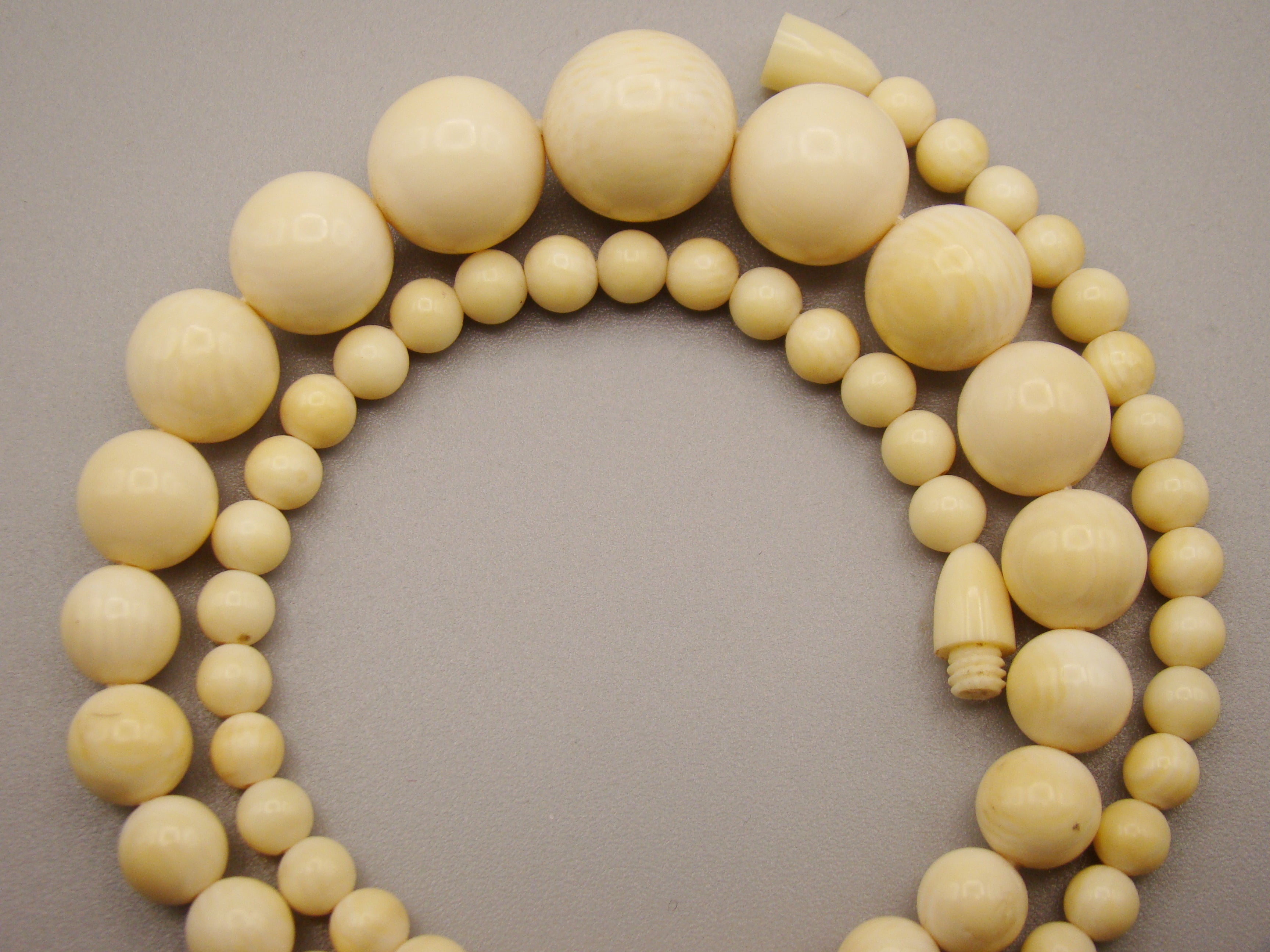 Antique Natural Elephant Ivory Necklace - Kingdom of Antique Arts