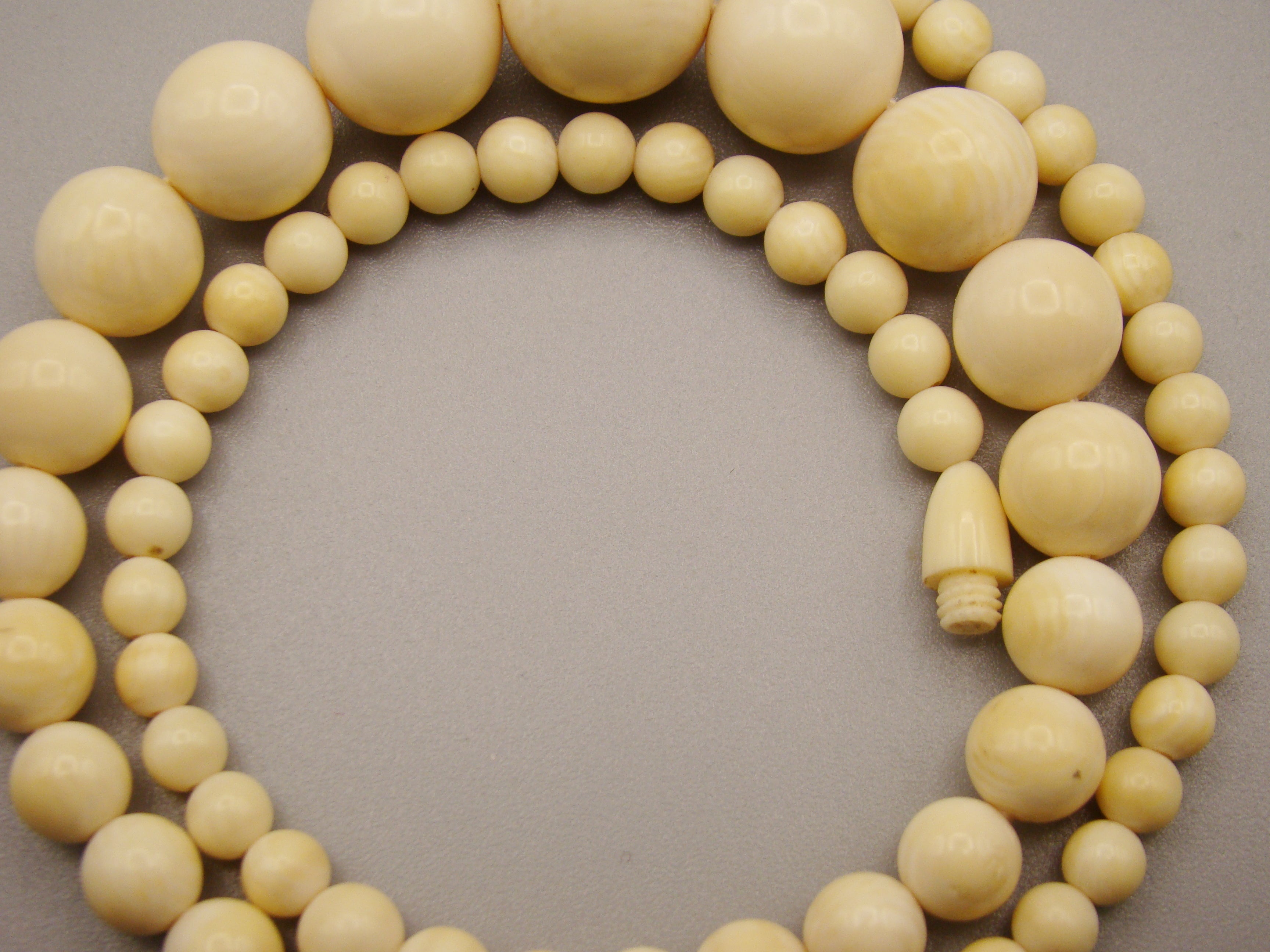 Antique Natural Elephant Ivory Necklace - Kingdom of Antique Arts