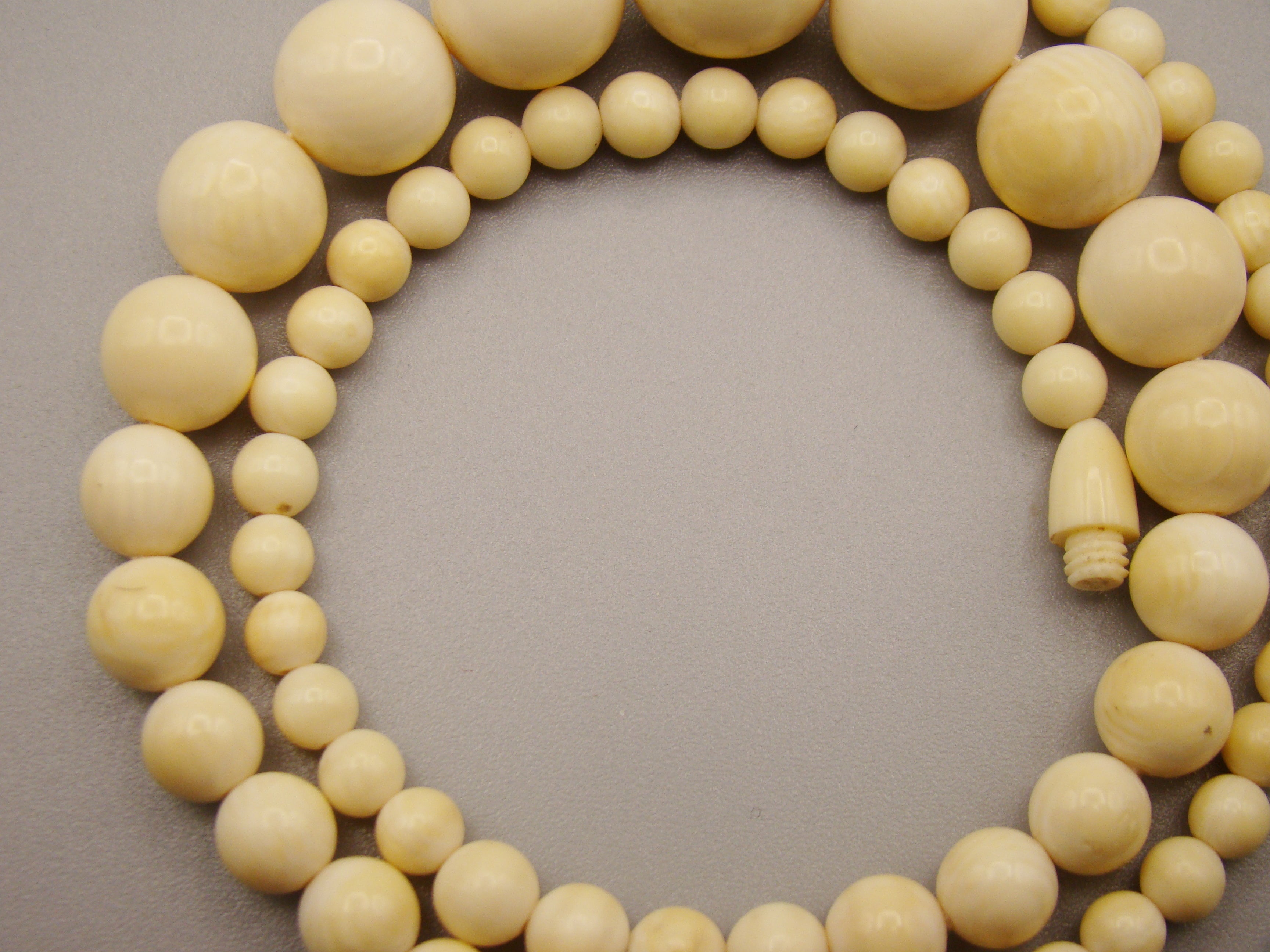 Antique Natural Elephant Ivory Necklace - Kingdom of Antique Arts