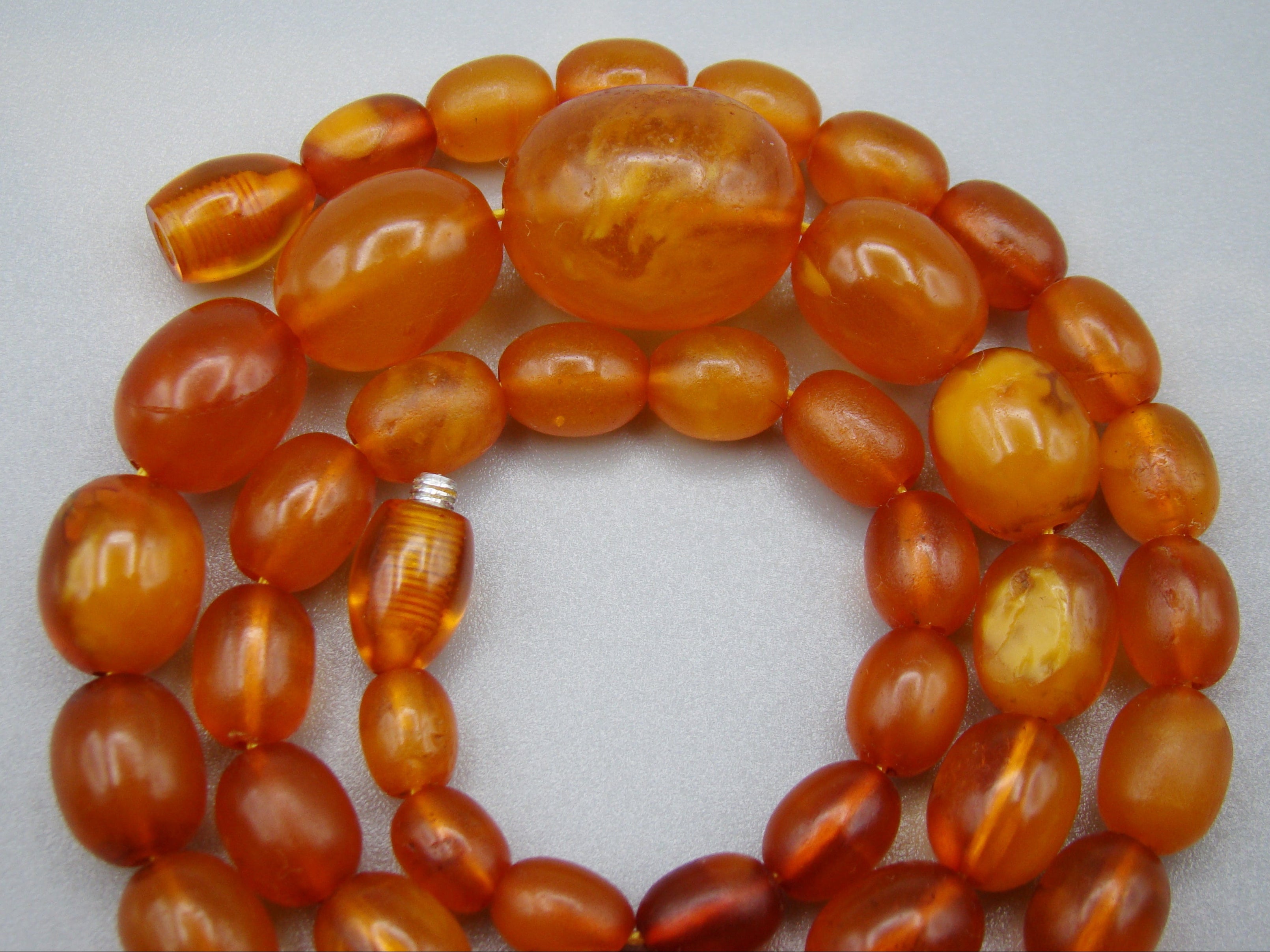 Antique Baltic egg yolk Natural Amber Necklace - Kingdom of Antique Arts