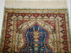 Antique Hereke silk wall carpet painterly composition close-up detail CA015