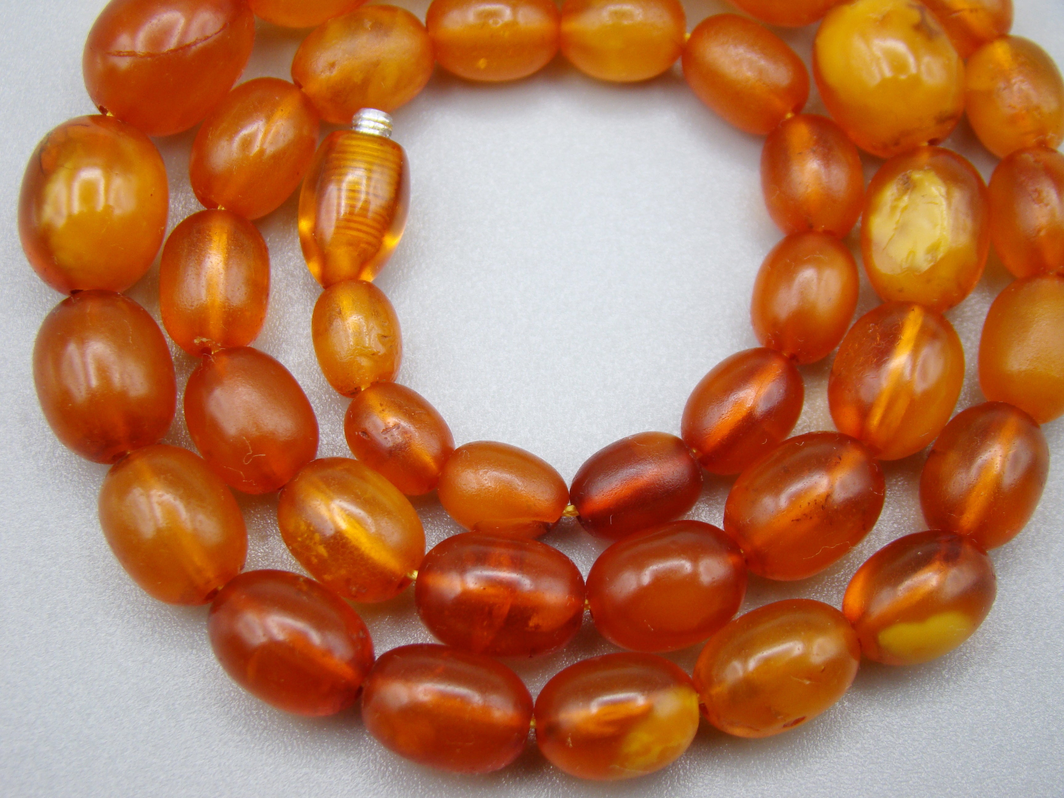 Antique Baltic egg yolk Natural Amber Necklace - Kingdom of Antique Arts