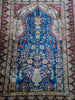 Antique Hereke silk wall carpet detailed center composition CA015