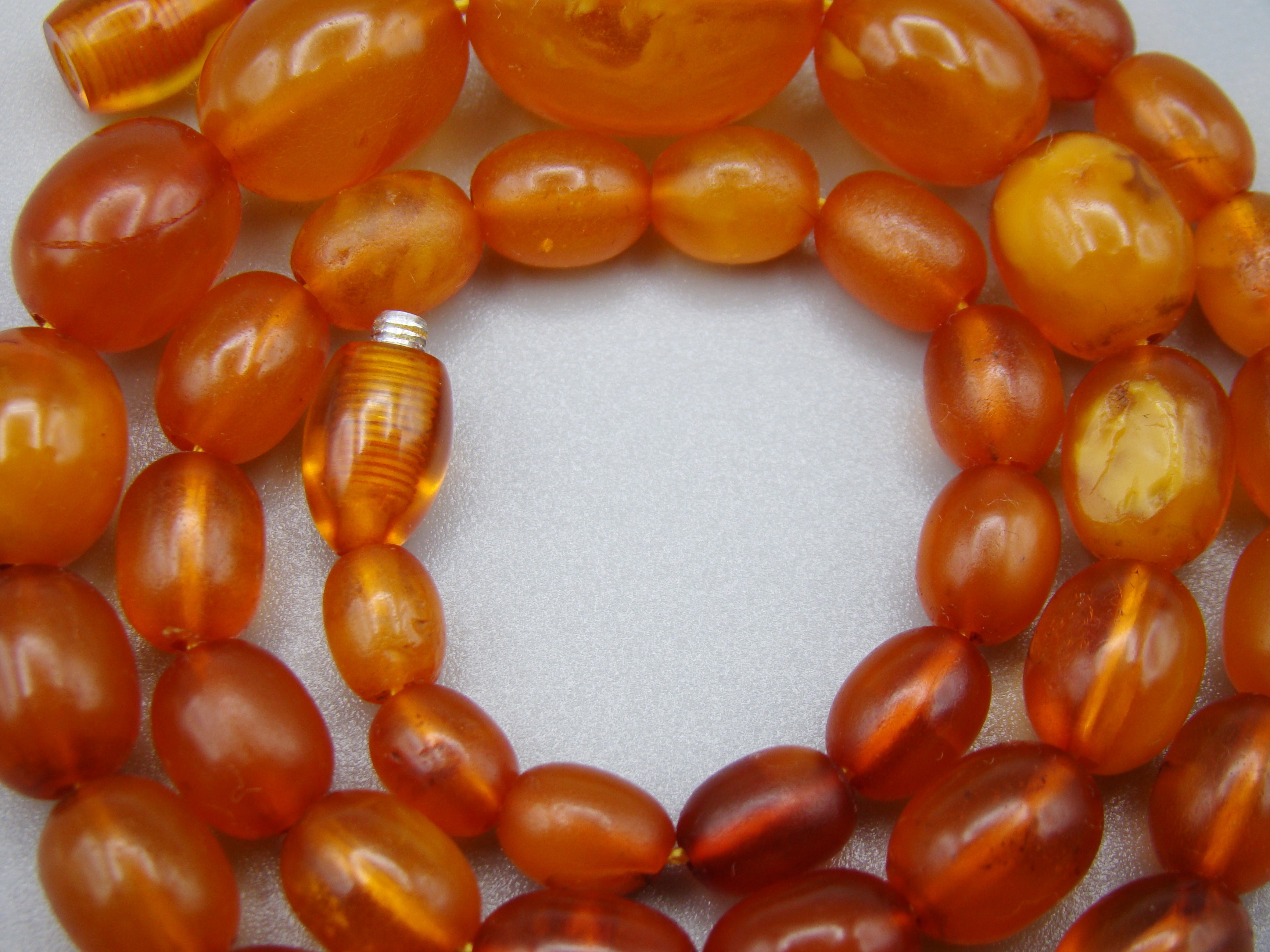 Antique Baltic egg yolk Natural Amber Necklace - Kingdom of Antique Arts