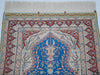 Antique Hereke silk wall carpet vibrant color detail CA015