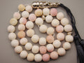 antique coral, natural coral, undyed coral, White angel skin coral, Italian coral, pacific coral, Sardinian Coral, sea coral, Mediterranean coral, Mediterranean Rosary, Mediterranean angel skin Rosary, White coral Rosary, handcarved coral, Sterling silver tassel, مسبحة, Masbaha, Muslim prayer beads حبيت الدورة ,