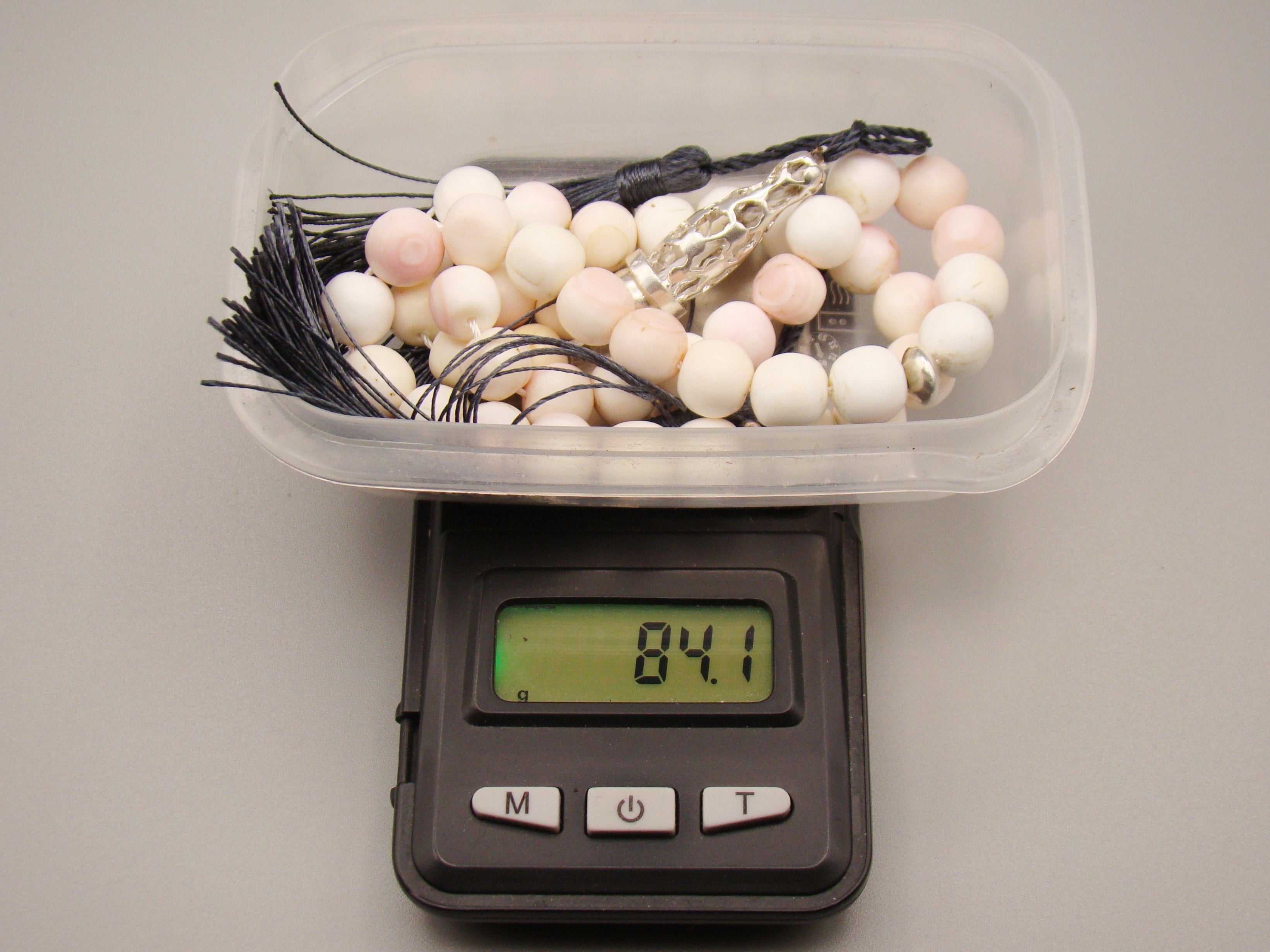 antique coral, natural coral, undyed coral, White angel skin coral, Italian coral, pacific coral, Sardinian Coral, sea coral, Mediterranean coral, Mediterranean Rosary, Mediterranean angel skin Rosary, White coral Rosary, handcarved coral, Sterling silver tassel, مسبحة, Masbaha, Muslim prayer beads حبيت الدورة ,