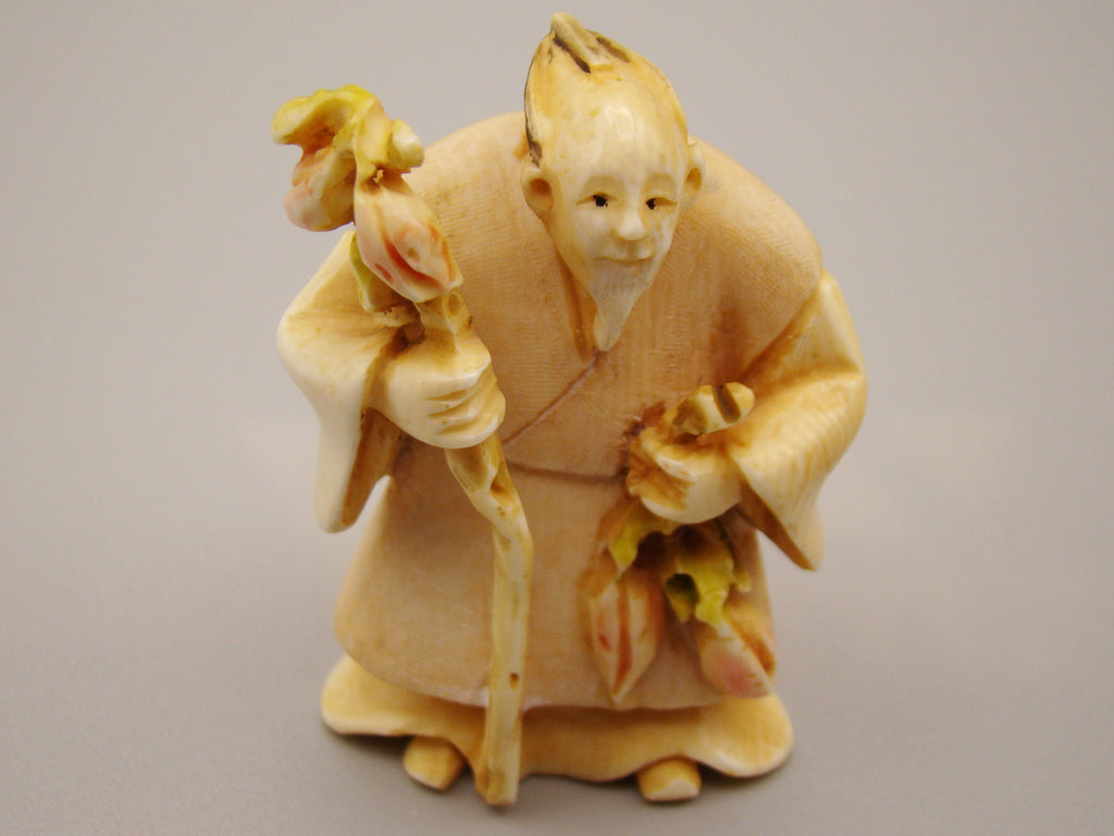 Antique Ivory, Natural Ivory, Ivory Figurine, Mediterranean Ivory, handcarved Ivory, Asien Ivory, Elephant Ivory, Netsuke, Netsuke - Japan, 20th Century
