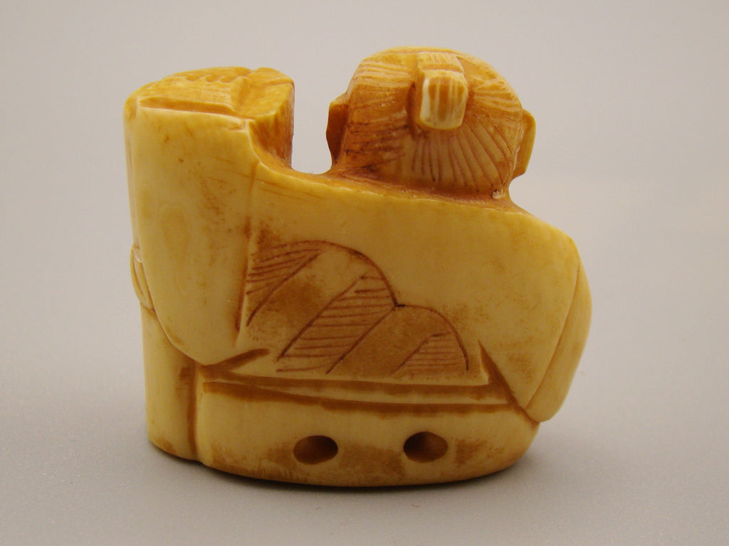 Antique Ivory, Natural Ivory, Ivory Figurine, Mediterranean Ivory, handcarved Ivory, Asien Ivory, Elephant Ivory, Netsuke, Netsuke - Japan, 20th Century