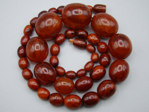 Antique Baltic egg yolk Natural Amber Necklace - Kingdom of Antique Arts