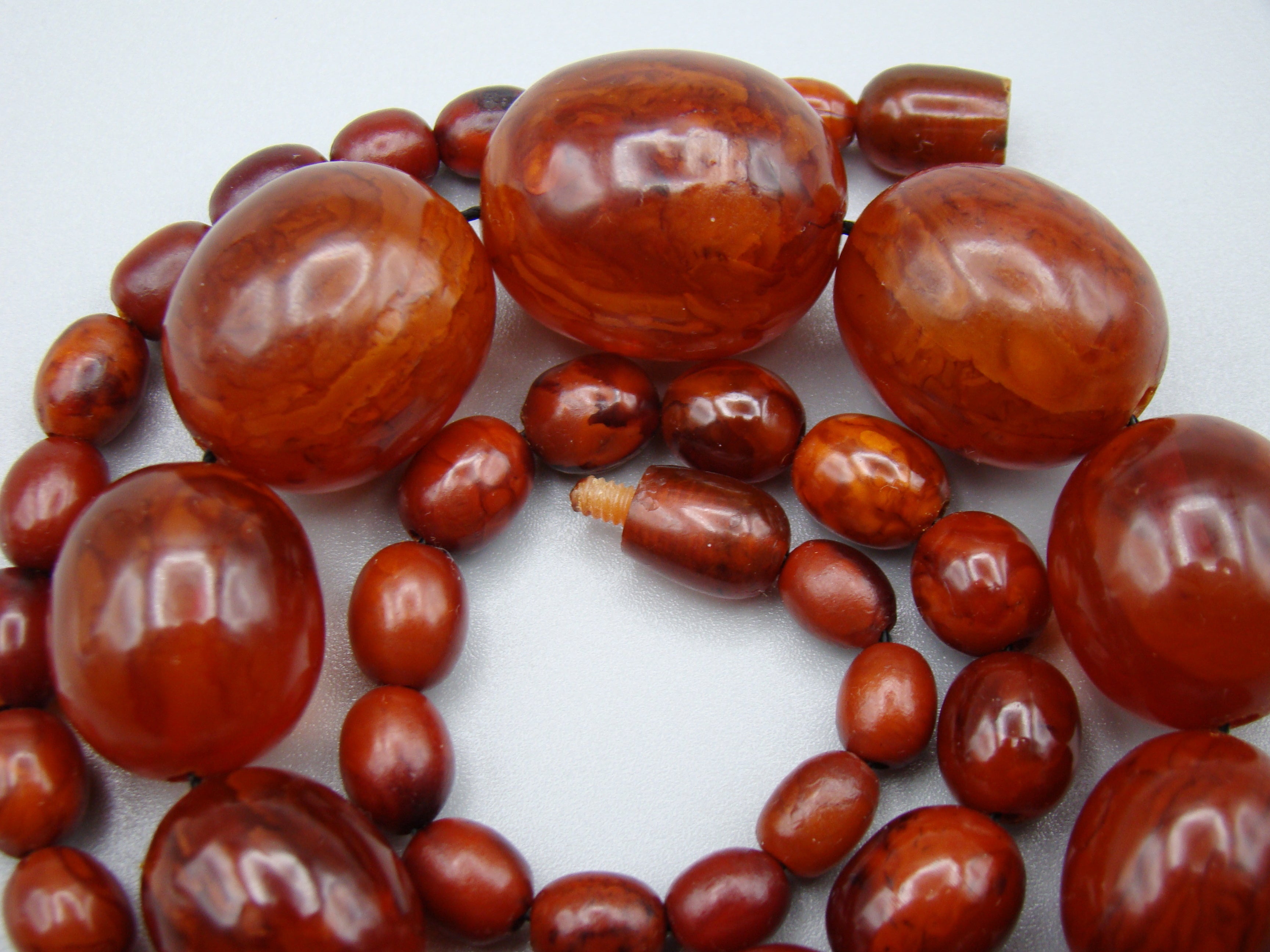 Antique Baltic egg yolk Natural Amber Necklace - Kingdom of Antique Arts