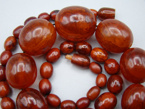 Antique Baltic egg yolk Natural Amber Necklace - Kingdom of Antique Arts