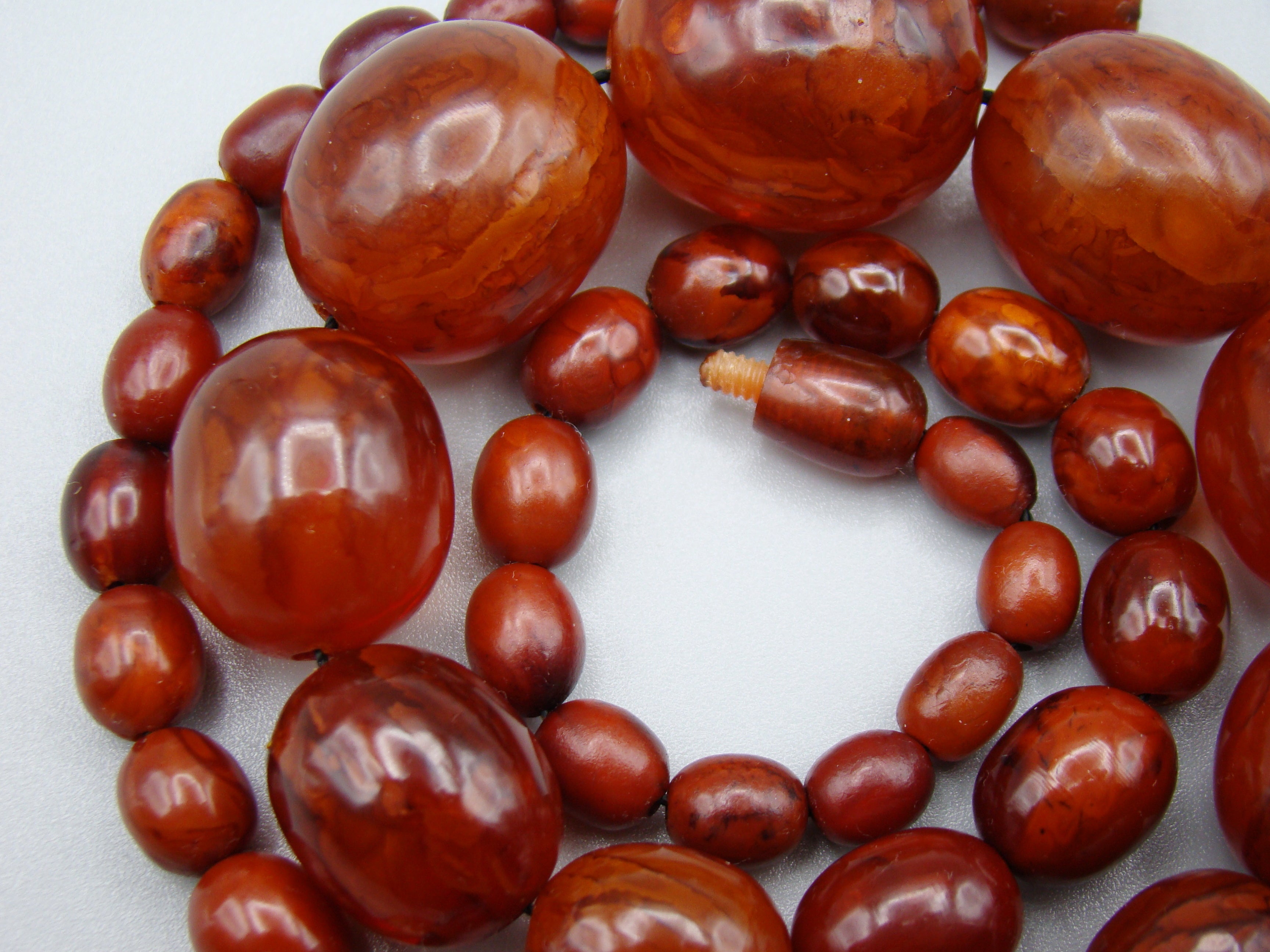 Antique Baltic egg yolk Natural Amber Necklace - Kingdom of Antique Arts