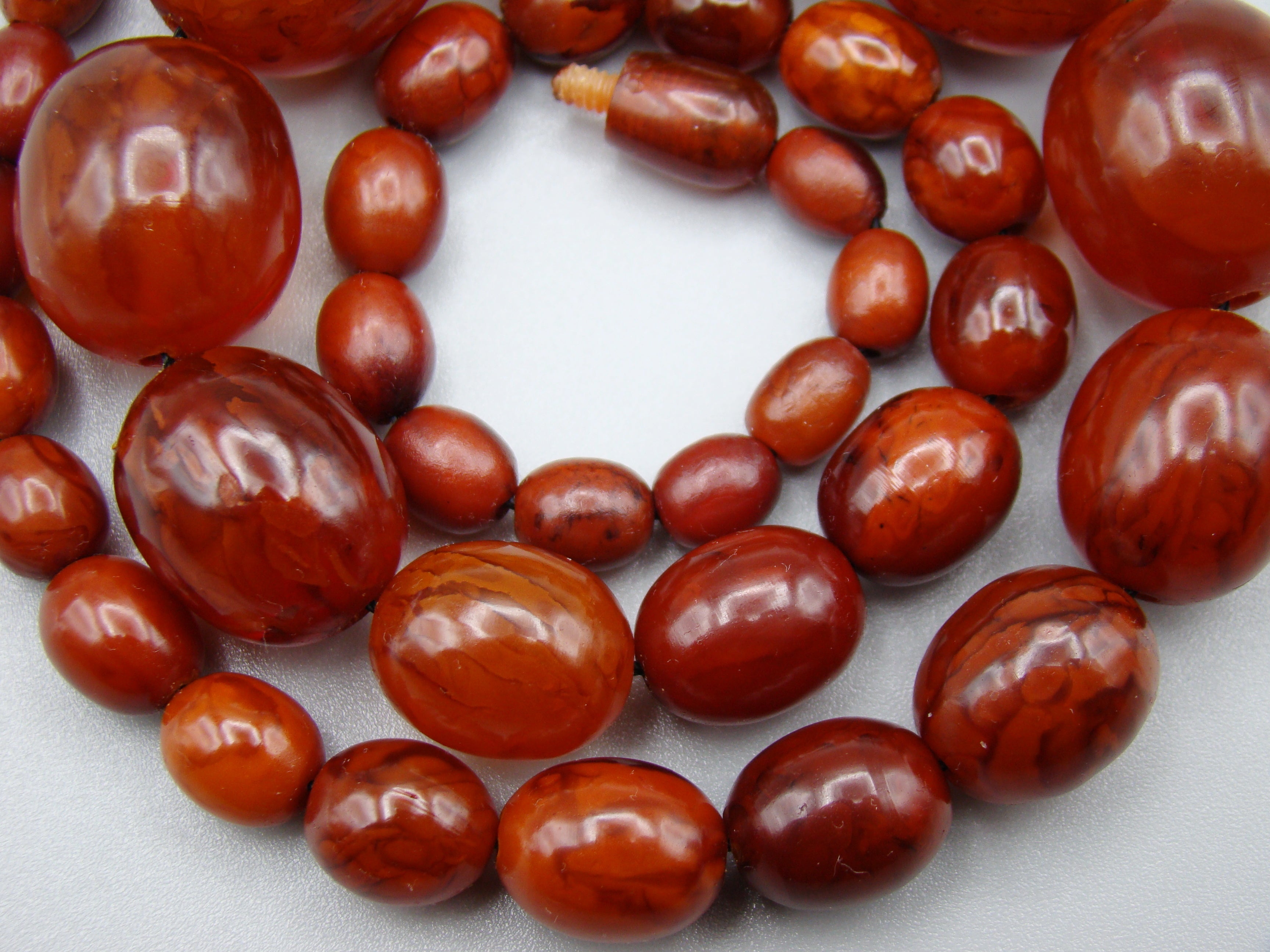Antique Baltic egg yolk Natural Amber Necklace - Kingdom of Antique Arts