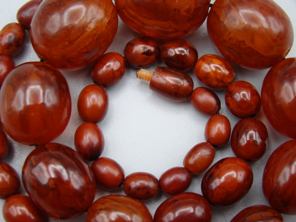 Antique Baltic egg yolk Natural Amber Necklace - Kingdom of Antique Arts