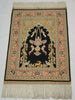 Antique Ozipek Hereke silk wall carpet corner detail paradise motif CA016