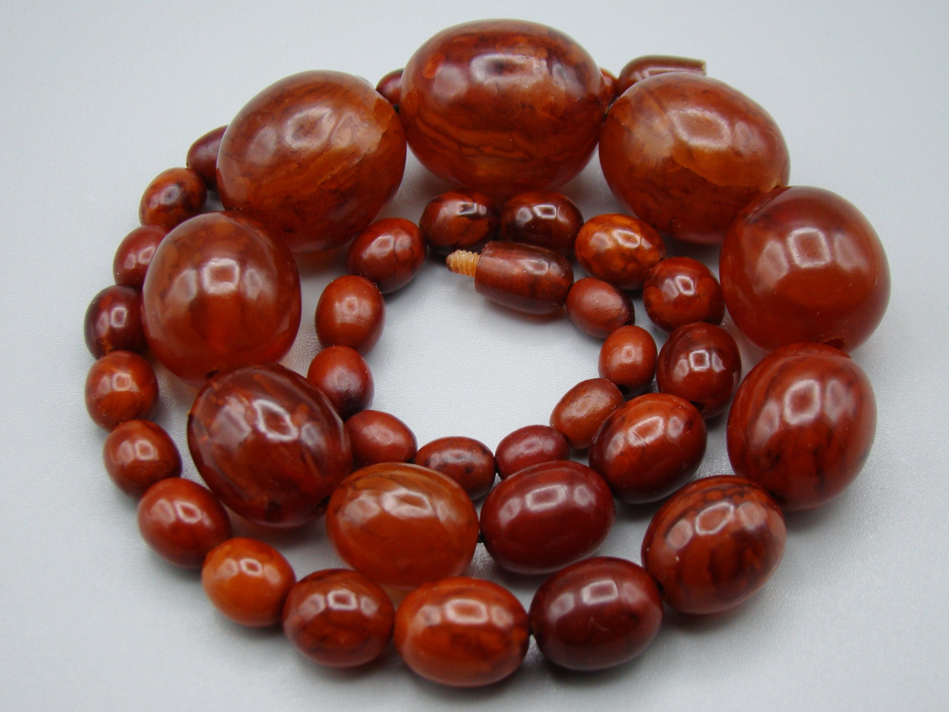 Antique Baltic egg yolk Natural Amber Necklace - Kingdom of Antique Arts