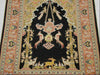 Antique Ozipek Hereke silk wall carpet border detail multicolor CA016