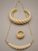 Antique Natural Elephant Ivory Necklace - Pendant - Bracelet - Ring - Set - Kingdom of Antique Arts
