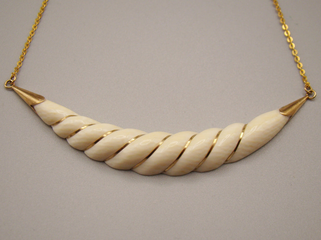 Antique Natural Elephant Ivory Necklace - Pendant - Bracelet - Ring - Set - Kingdom of Antique Arts