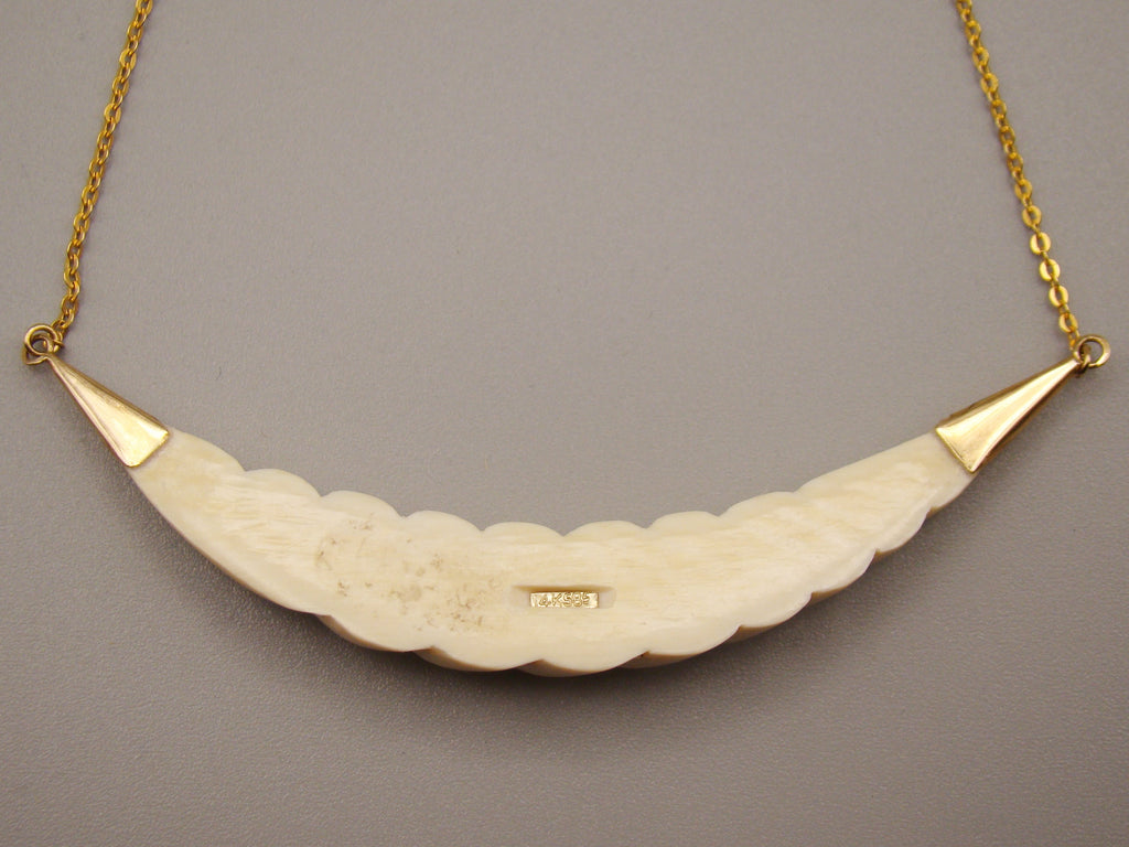 Antique Natural Elephant Ivory Necklace - Pendant - Bracelet - Ring - Set - Kingdom of Antique Arts