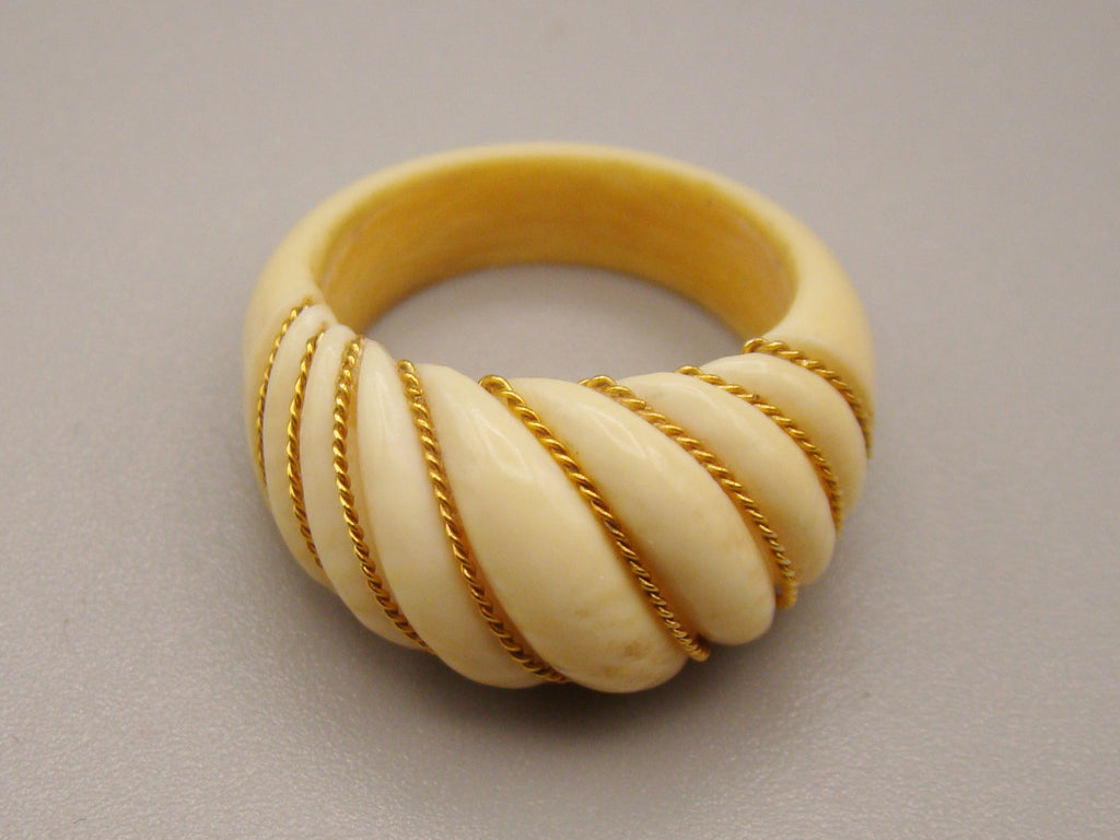 Antique Natural Elephant Ivory Necklace - Pendant - Bracelet - Ring - Set - Kingdom of Antique Arts