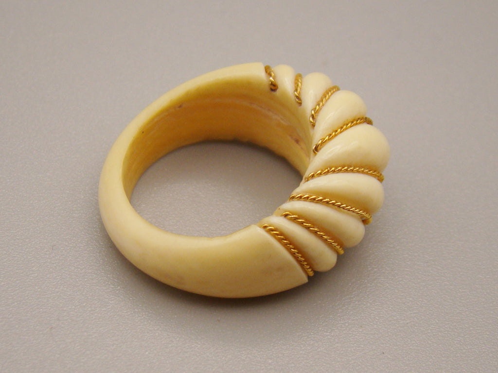 Antique Natural Elephant Ivory Necklace - Pendant - Bracelet - Ring - Set - Kingdom of Antique Arts