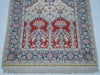 Antique signed Hereke silk wall carpet signature detail CA017
