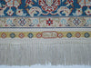 Antique signed Hereke silk wall carpet full back view CA017