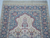 Antique signed Hereke silk wall carpet corner detail Islamic design CA017