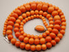 antique coral, natural coral, undyed coral, dark orange coral, Italian coral, pacific coral, Sardinian Coral, sea coral, Mediterranean coral, Mediterranean necklace, Mediterranean chain, coral necklace, handcarved coral, 18 karat gold clasp