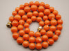antique coral, natural coral, undyed coral, dark momo orange coral, Italian coral, pacific coral, Sardinian Coral, sea coral, momo coral, Mediterranean chain, Mediterranean necklace, 14 karat gold clasp, momo coral