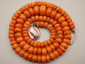 Antique Natural Undyed Orange Coral Necklace - Kingdom of Antique Arts